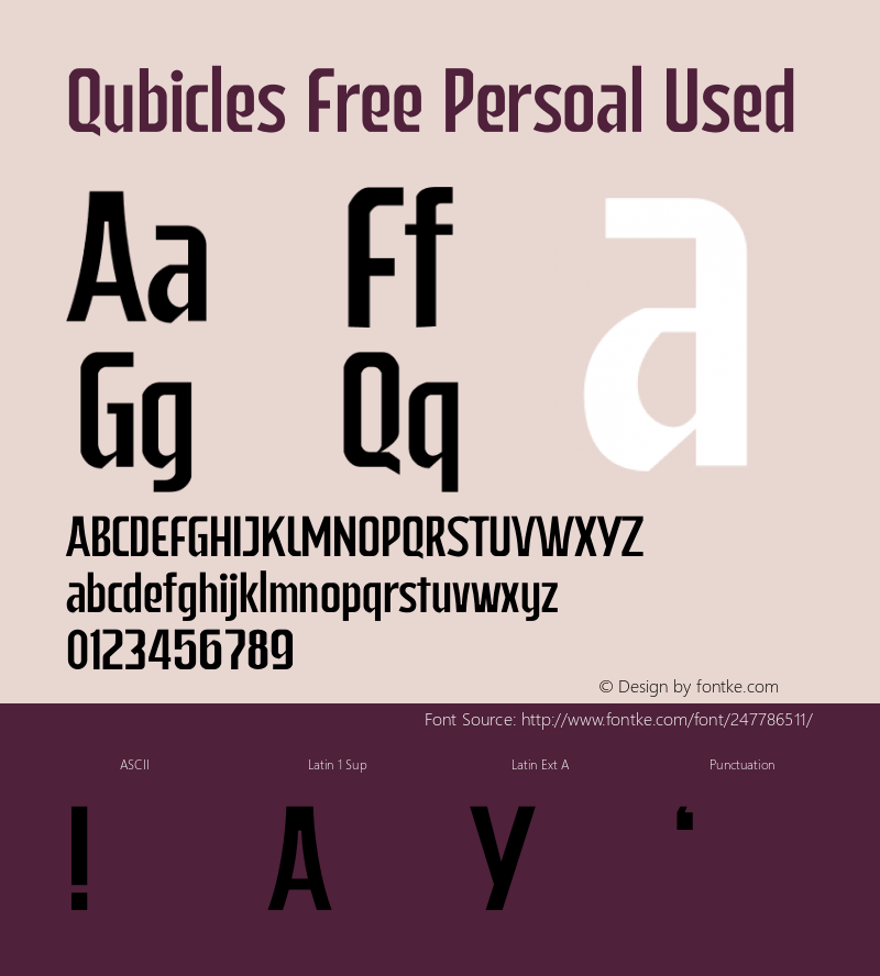 Qubicles Free Persoal Used Version 1.002;Fontself Maker 3.5.8图片样张