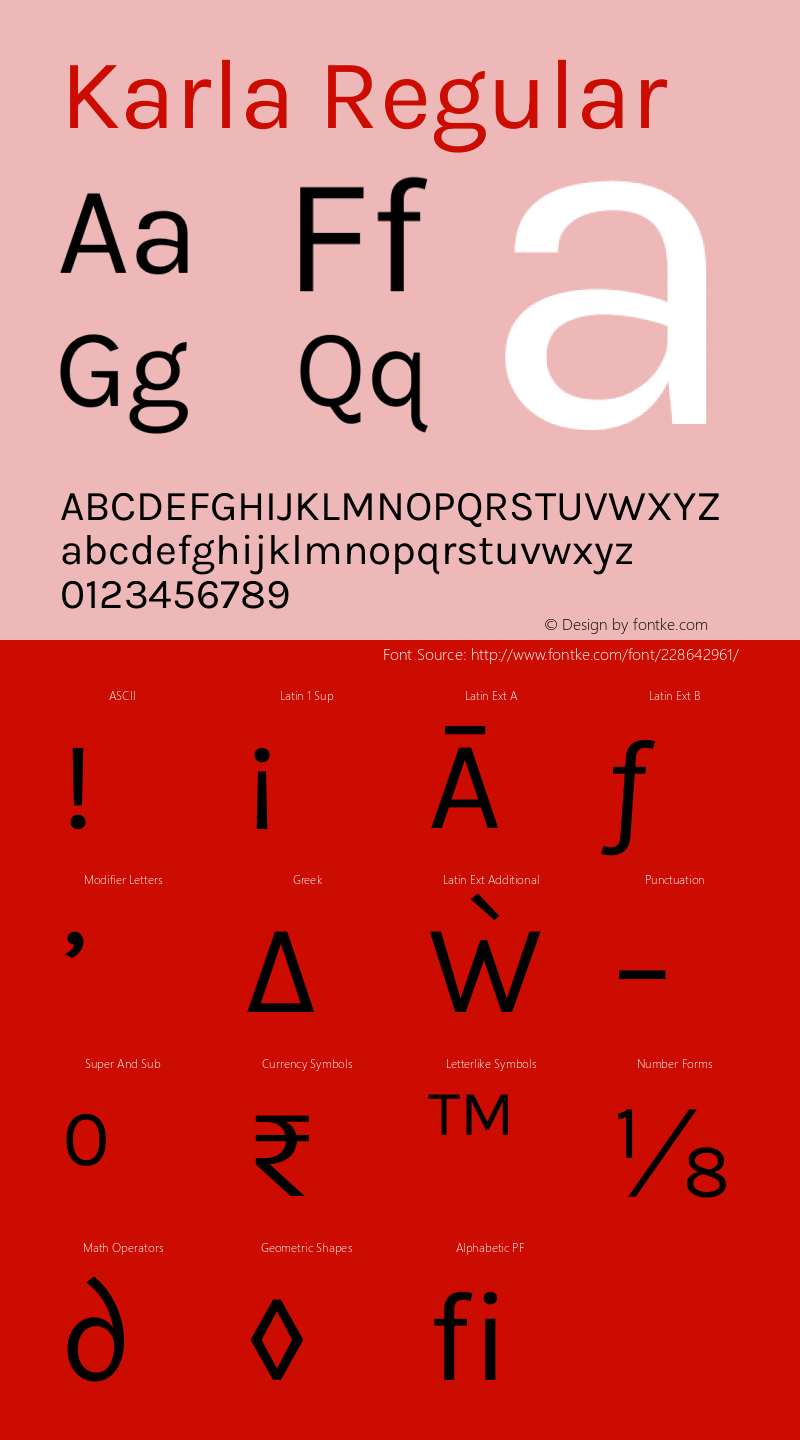 Karla Regular Version 2.002图片样张