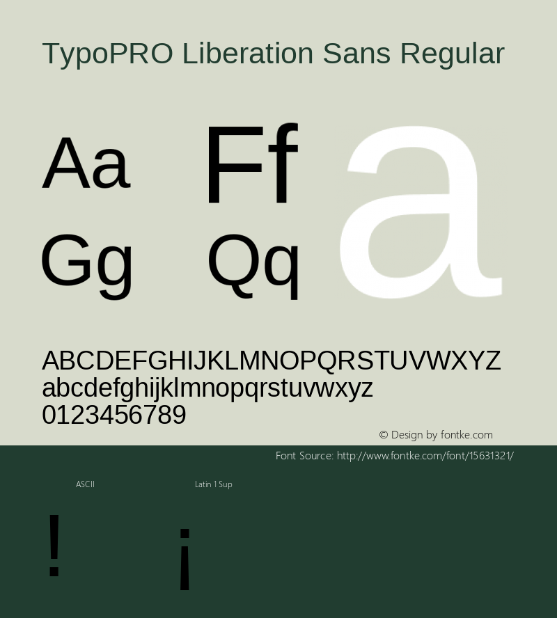 TypoPRO Liberation Sans Regular Version 2.00.1图片样张