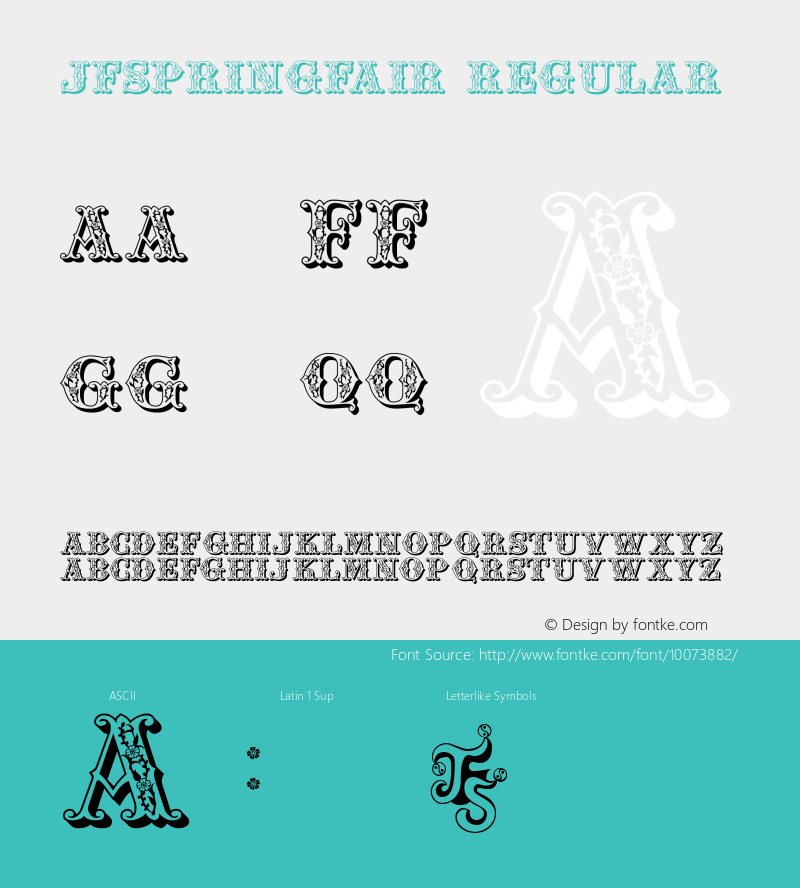 JFSpringFair Regular December 2000: jester.fonts@virgin.net图片样张