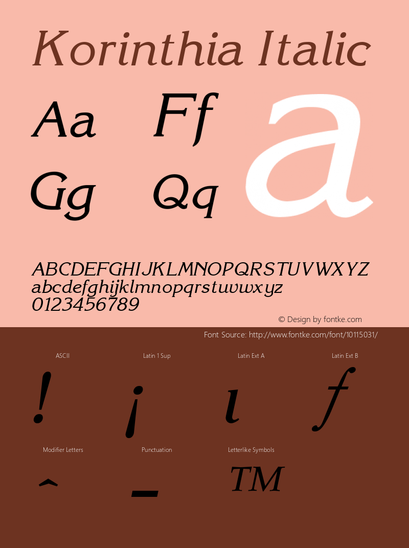 Korinthia Italic Unknown图片样张