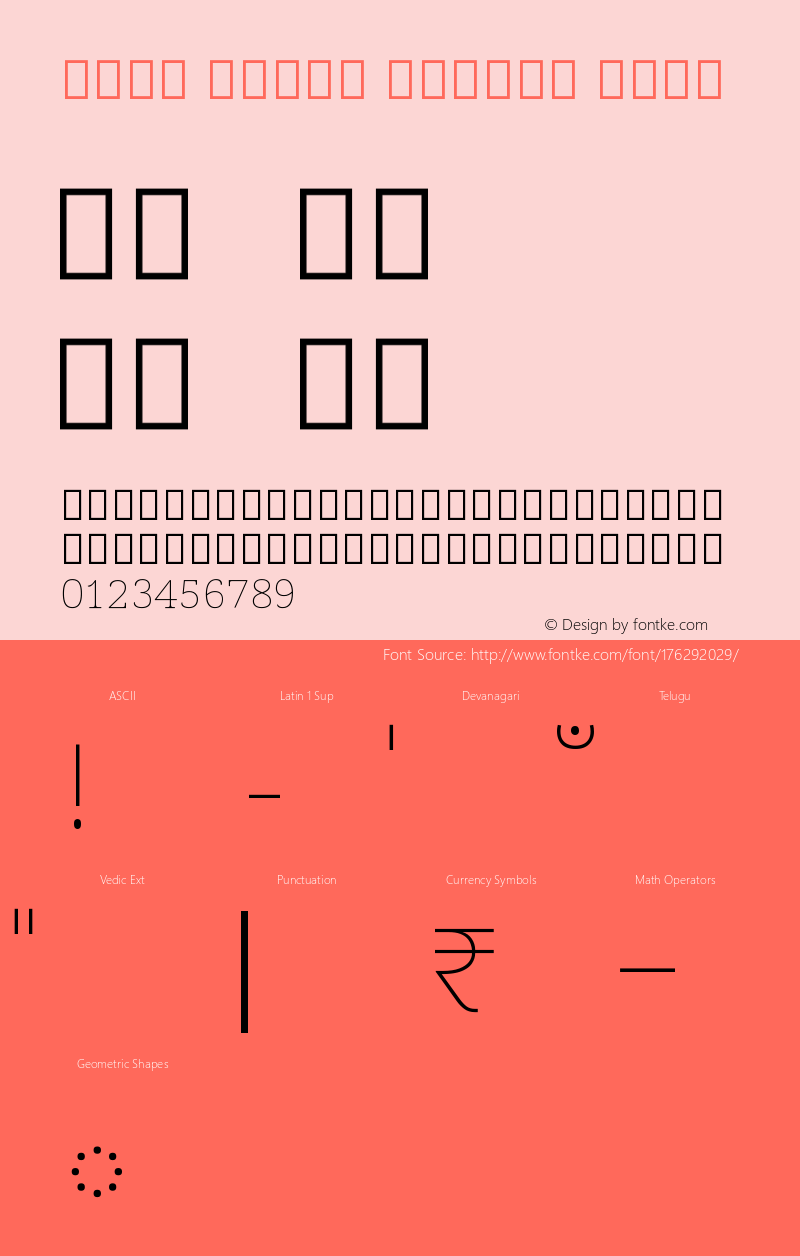 Noto Serif Telugu Thin Version 2.001图片样张