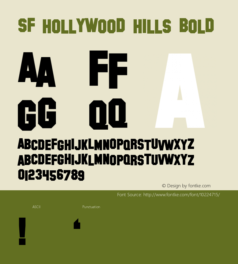 SF Hollywood Hills Bold Version 1.1图片样张