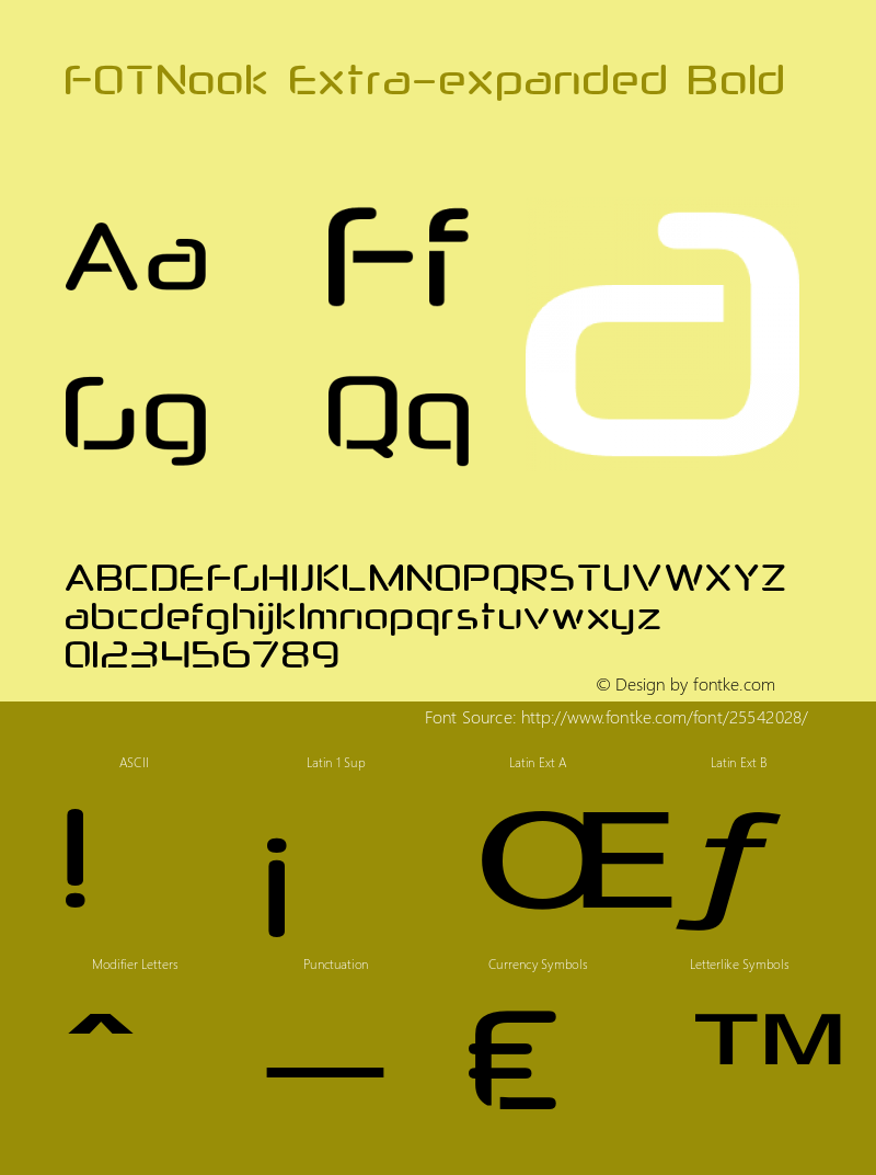 FOTNook-ExtraexpandedBold Version 1.000图片样张