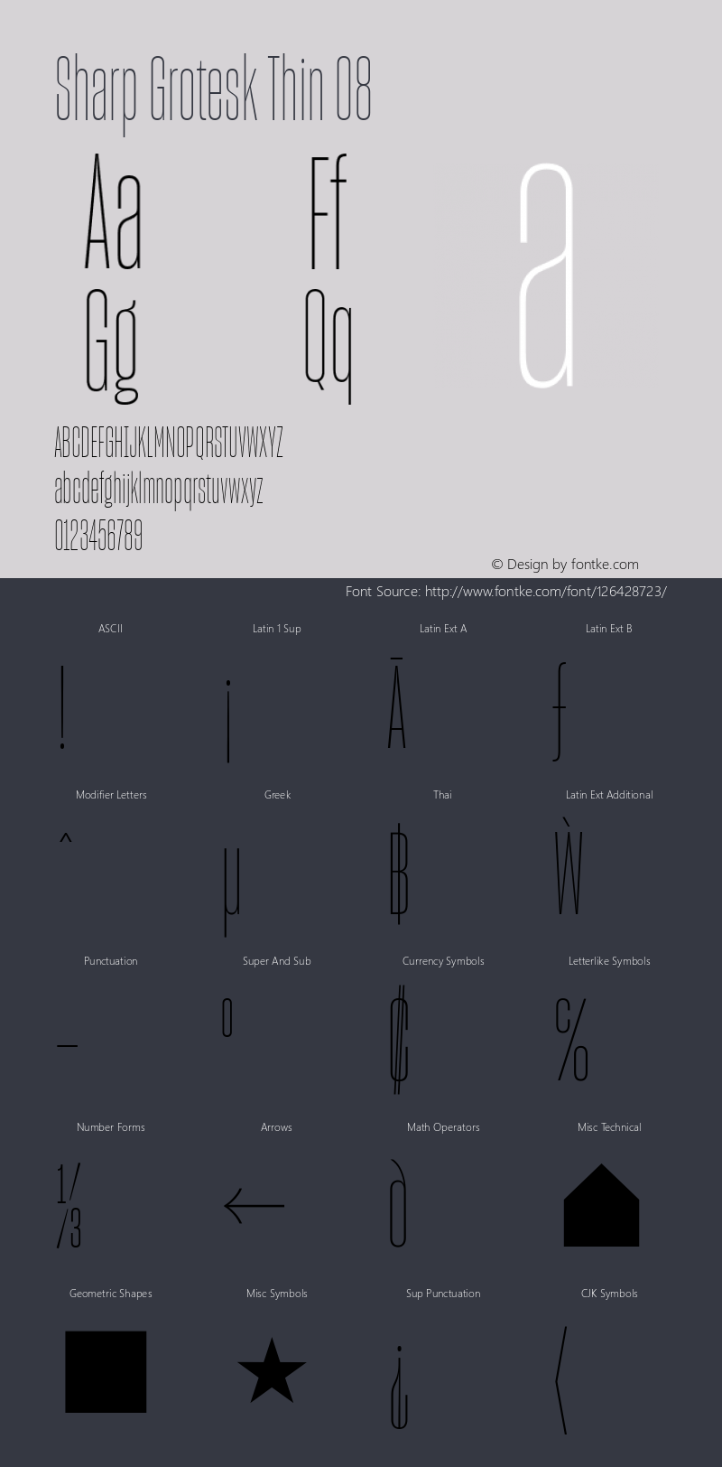 Sharp Grotesk Thin 08 Version 1.003图片样张