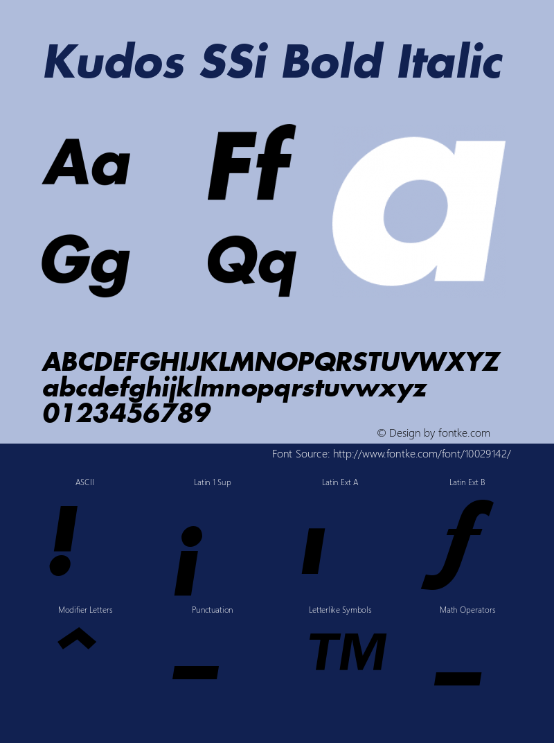 Kudos SSi Bold Italic 001.001图片样张