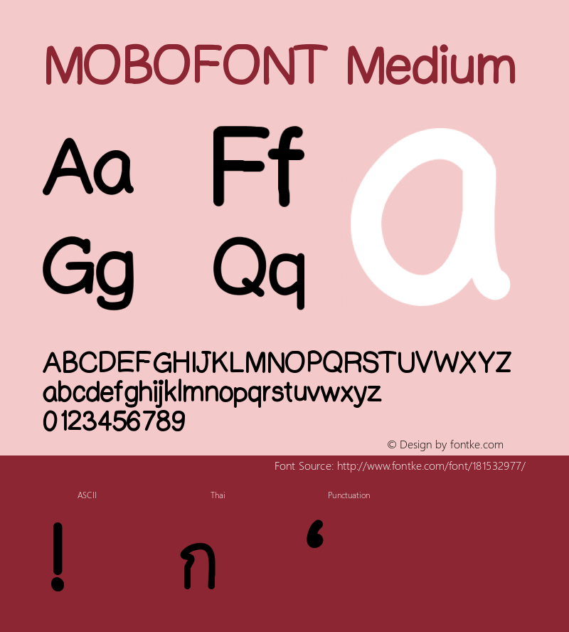 MOBOFONT Version 001.000图片样张