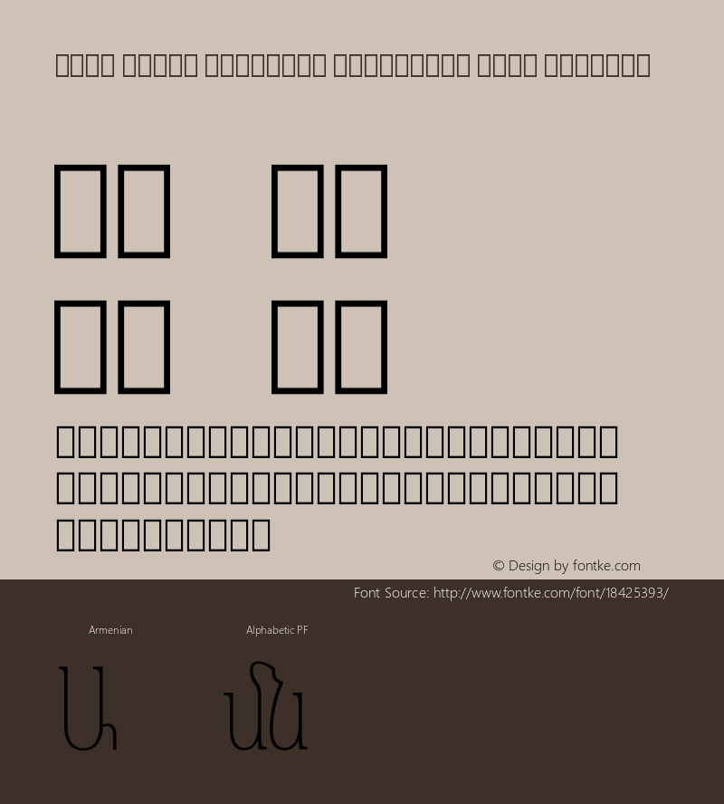 Noto Serif Armenian Condensed Thin Regular 1.000图片样张