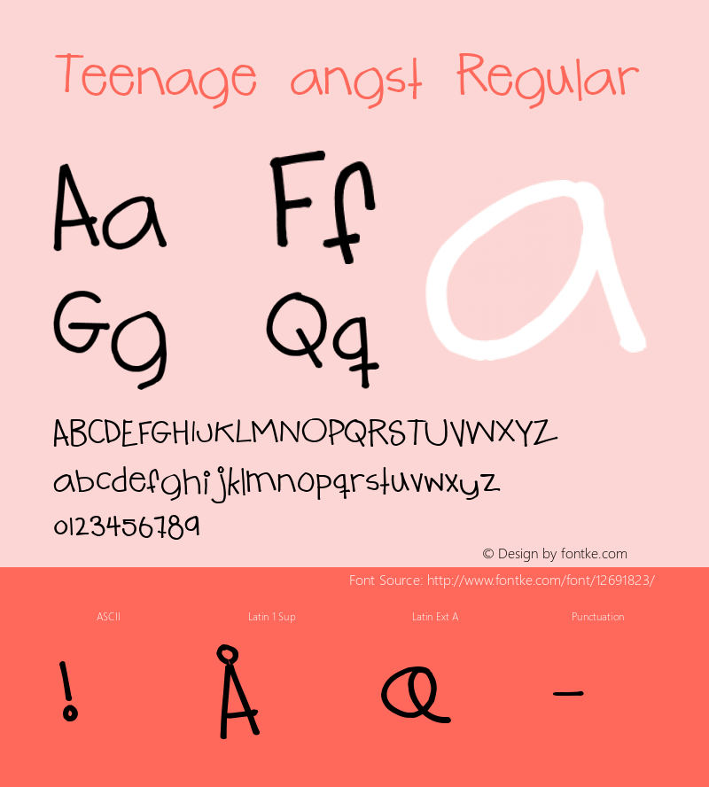 Teenage angst Regular 2图片样张