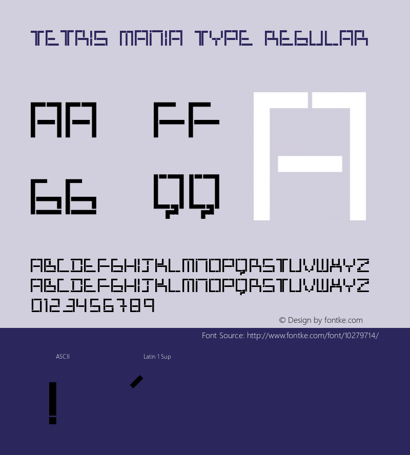 Tetris Mania Type Regular Version 1.000 2010 initial release图片样张