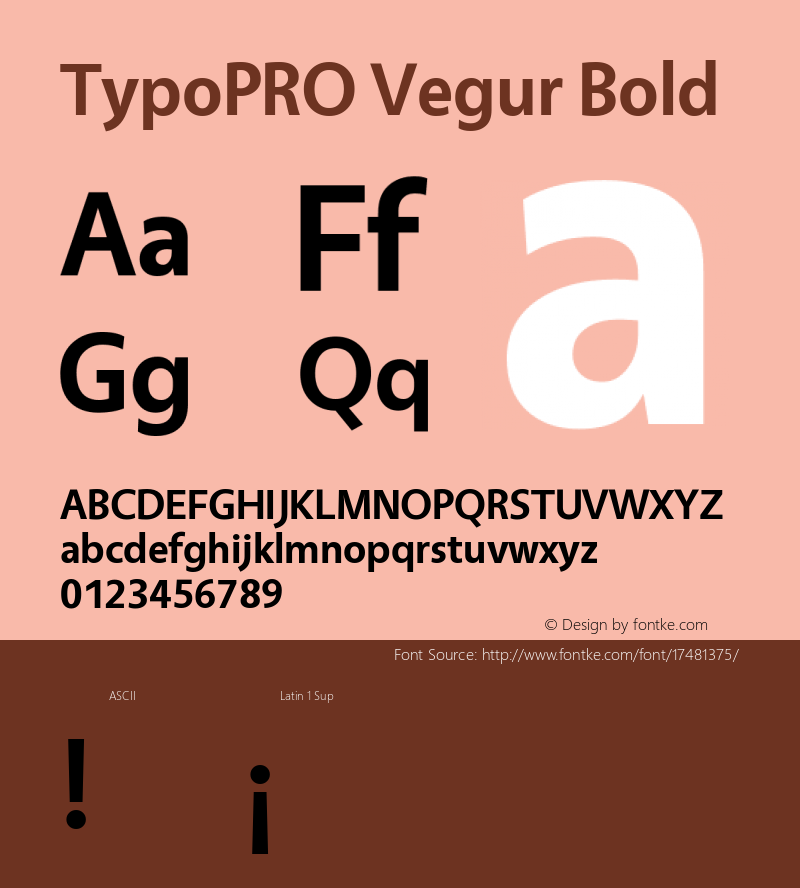TypoPRO Vegur Bold Version 1.000;PS 007.000;hotconv 1.0.70;makeotf.lib2.5.58329图片样张