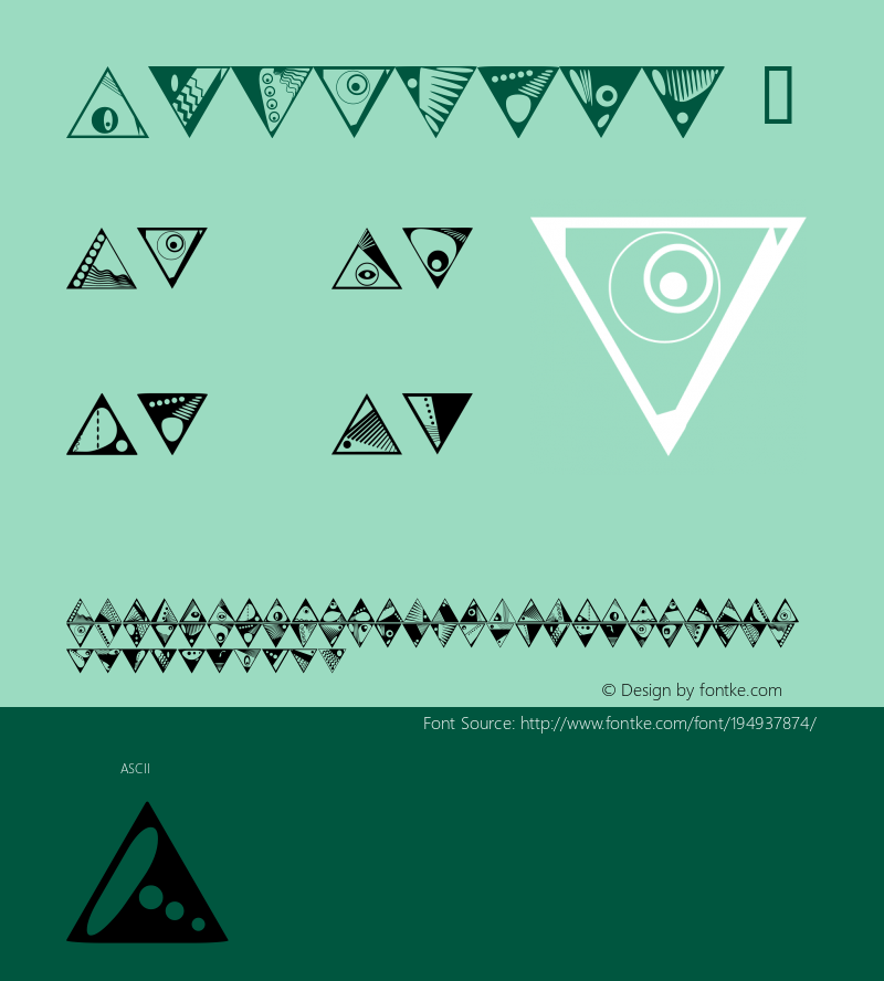 ☞Triangle Macromedia Fontographer 4.1.3 11/24/98;com.myfonts.dingbatcave.anns-decoglyphs.triangle.wfkit2.kw9图片样张