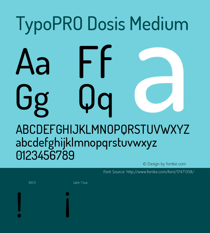 TypoPRO Dosis Medium Version 1.007图片样张