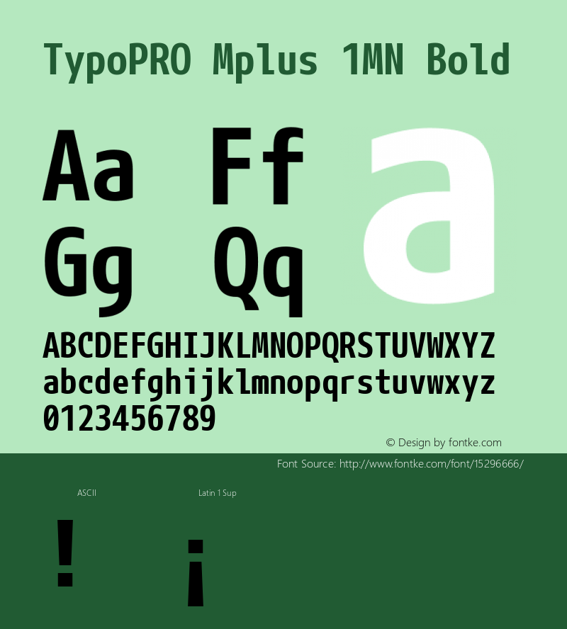 TypoPRO Mplus 1MN Bold Version 1.059图片样张