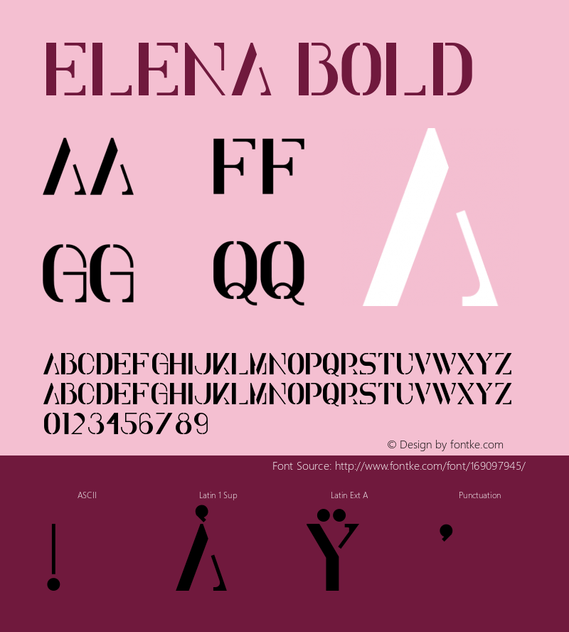 Elena-Bold Version 1.002 | wf-rip DC20181220图片样张