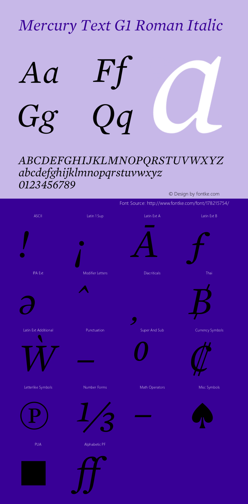 MercuryTextG1-Italic Version 1.302 Pro | web-TT图片样张