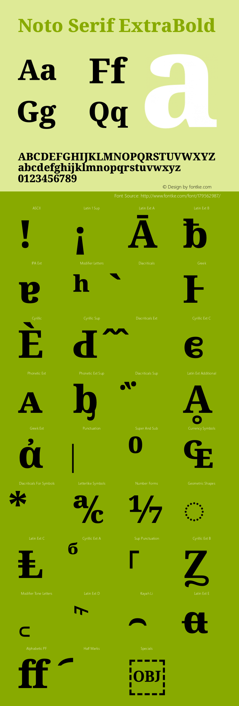 Noto Serif ExtraBold Version 2.005图片样张