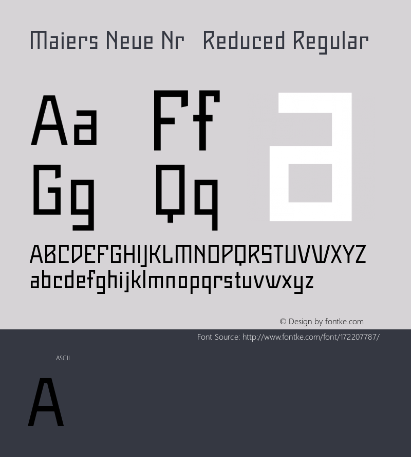 Maiers Neue Nr.8 Reduced Regular Version 1.001图片样张