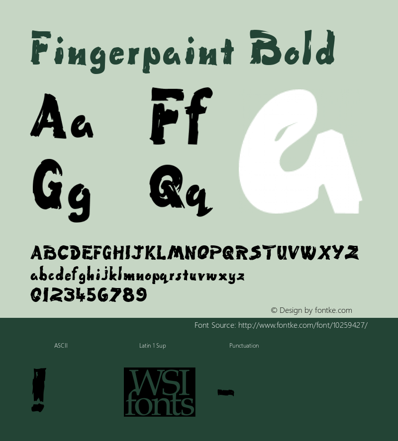 Fingerpaint Bold Macromedia Fontographer 4.1 6/29/96图片样张