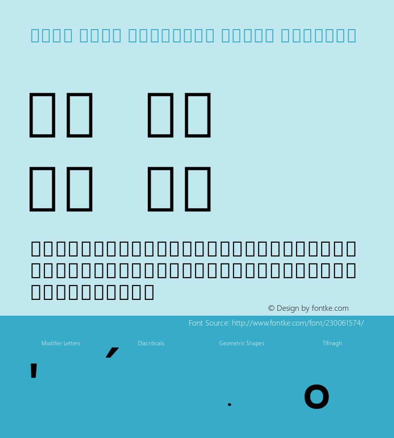 Noto Sans Tifinagh Hawad Regular Version 2.002; ttfautohint (v1.8) -l 8 -r 50 -G 200 -x 14 -D tfng -f none -a qsq -X 