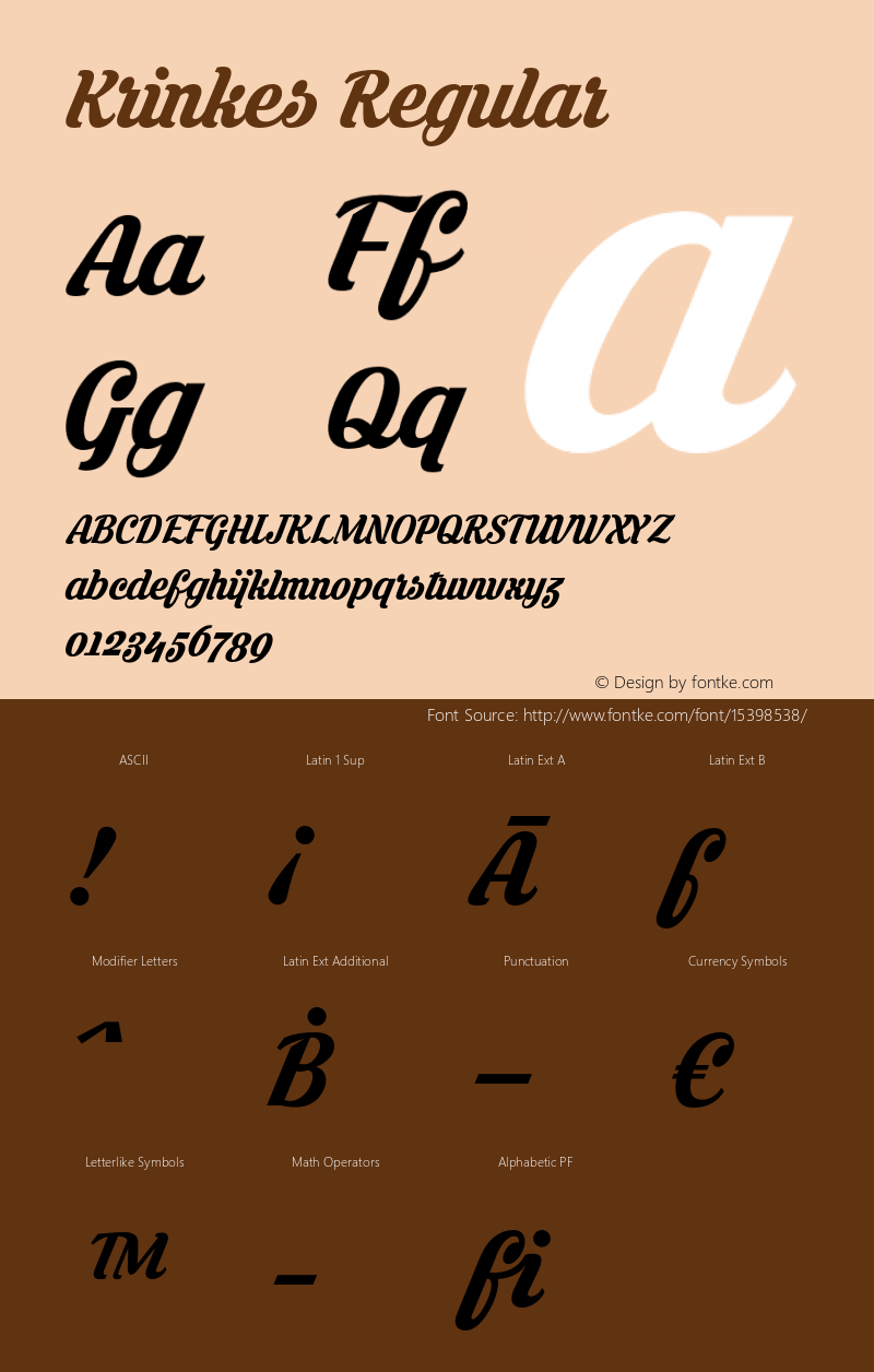 Krinkes Regular Version 1.000;com.myfonts.easy.mawns.krinkes.regular.wfkit2.version.4nGr图片样张