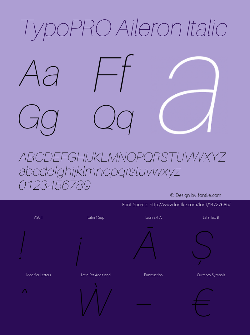 TypoPRO Aileron Italic Version 1.000;PS 001.000;hotconv 1.0.70;makeotf.lib2.5.58329图片样张