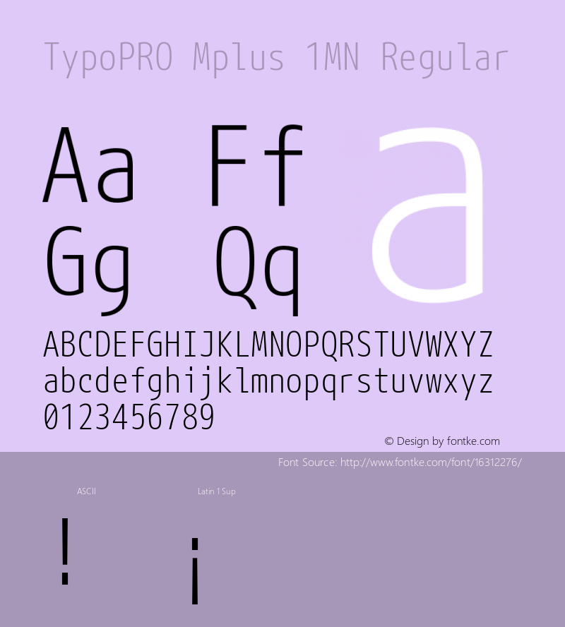 TypoPRO Mplus 1MN Regular Version 1.059图片样张