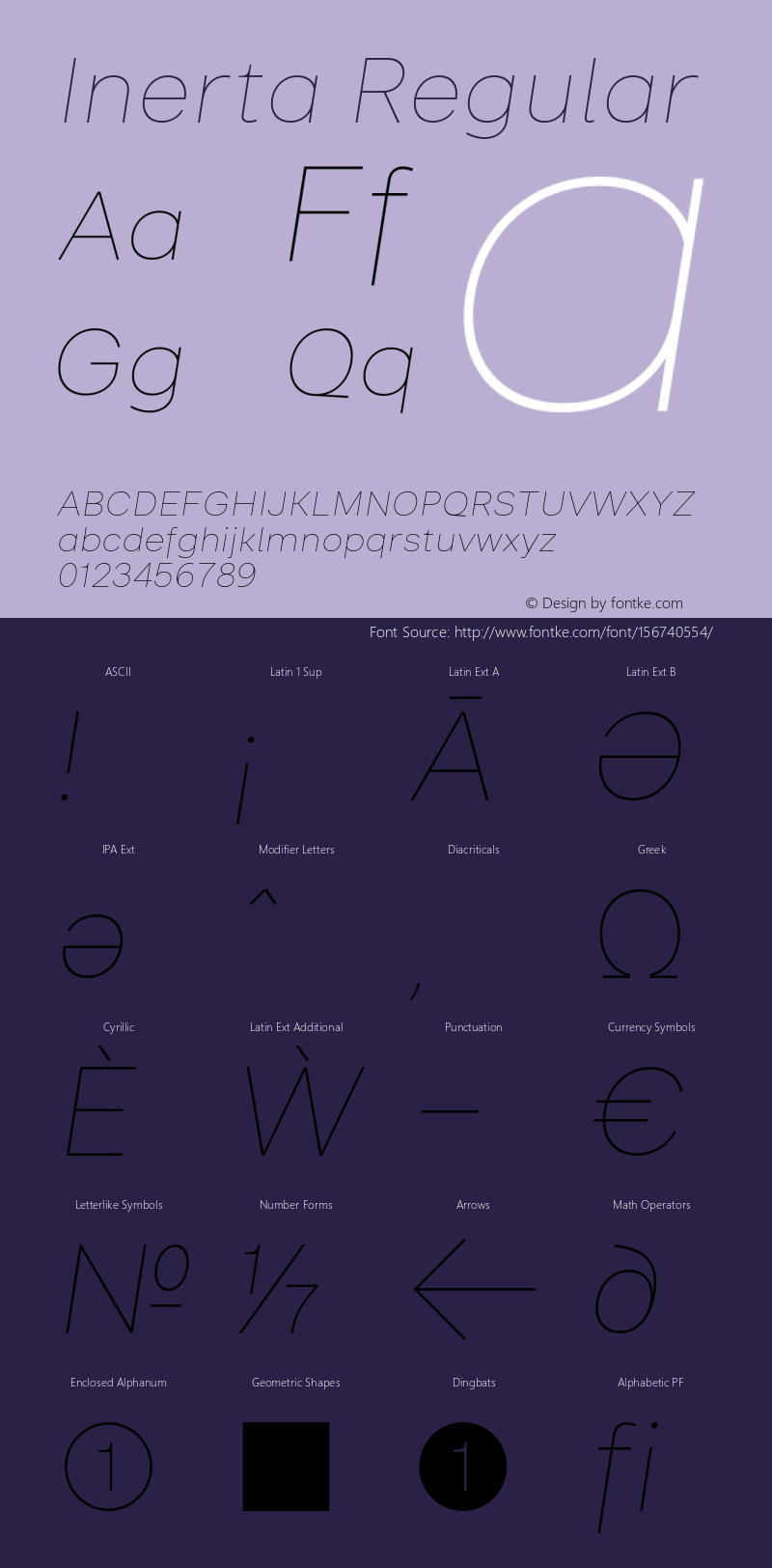 Inerta W05 Thin Italic Version 1.001图片样张