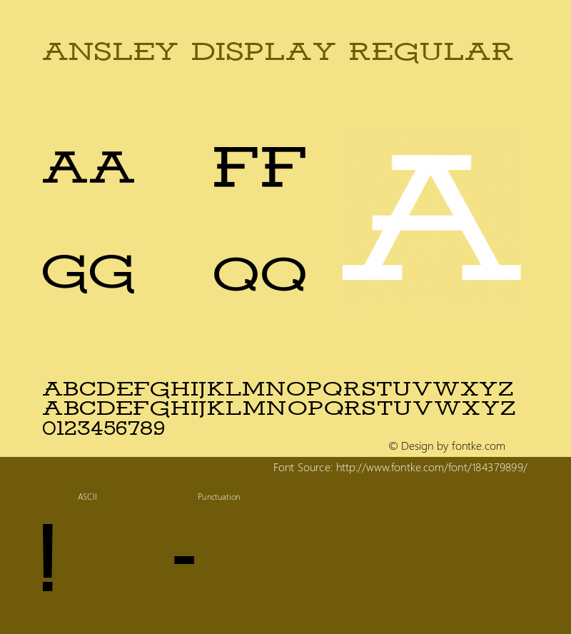Ansley Display Version 1.000图片样张