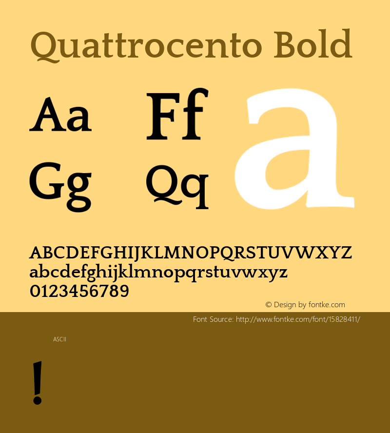 Quattrocento Bold Version 2.000; ttfautohint (v1.4.1)图片样张