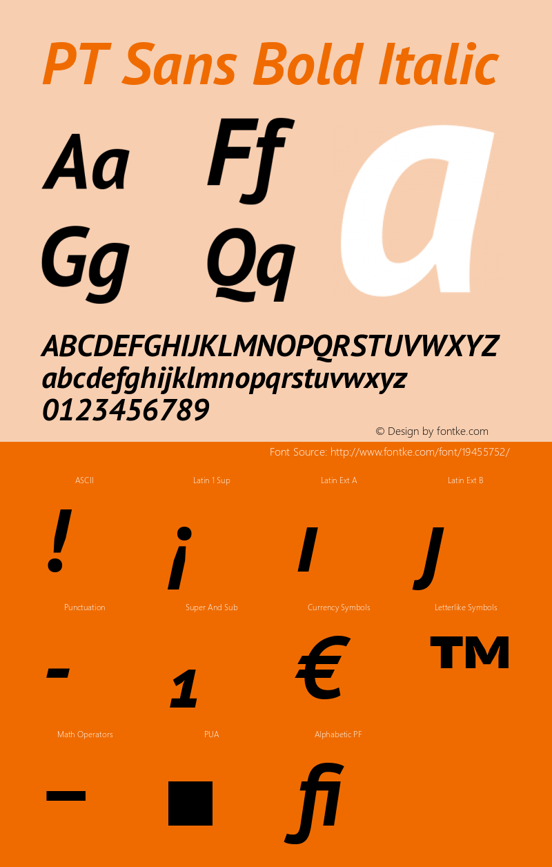 PT Sans Bold Italic Version 2.003图片样张