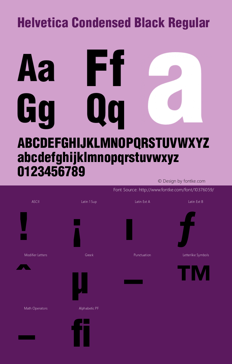 Helvetica Condensed Black Regular 001.002图片样张