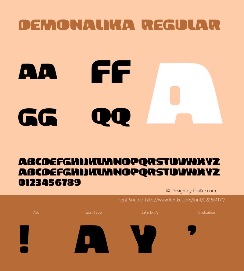 Demonalika Version 1.004;Fontself Maker 3.5.7图片样张