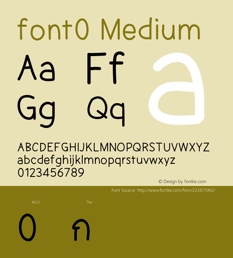 font0 Version 001.000图片样张