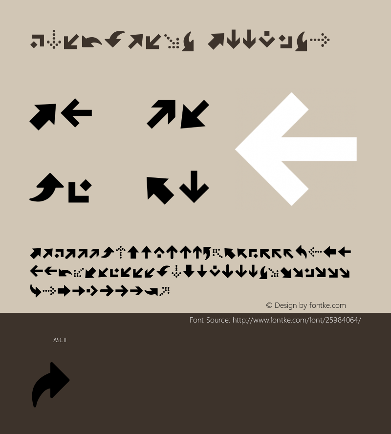 ☞ClickBits-Arrows1 Version 1.000;PS 001.000;hotconv 1.0.38;com.myfonts.easy.fonthead.click-bits.arrows-1.wfkit2.version.2ANX图片样张