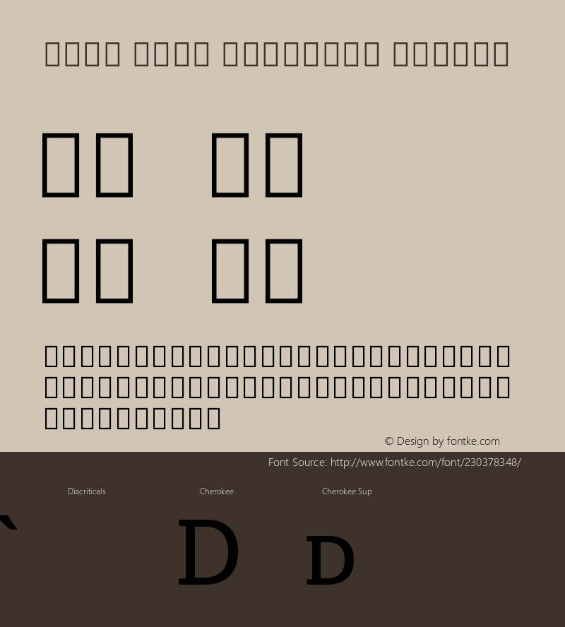 Noto Sans Cherokee Medium Version 2.000图片样张