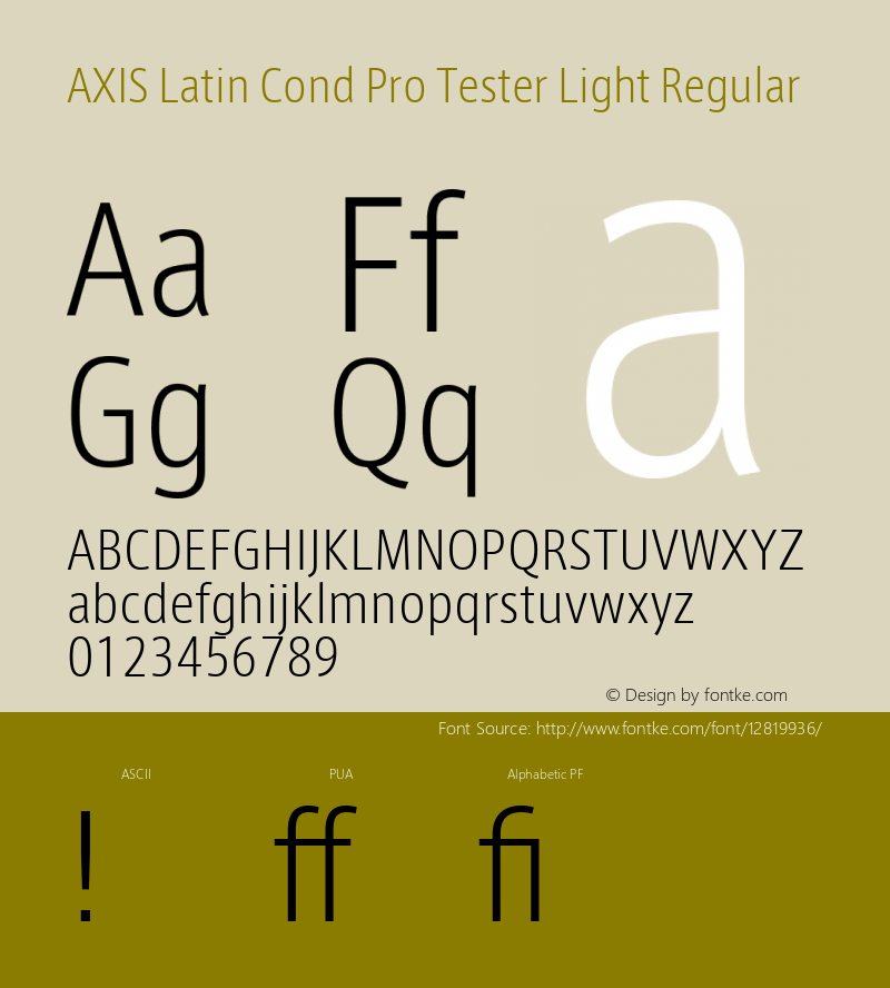 AXIS Latin Cond Pro Tester Light Regular Version 1.101;PS 1.000;Core 1.0.38;makeotf.lib1.6.5960; TT 0.93图片样张