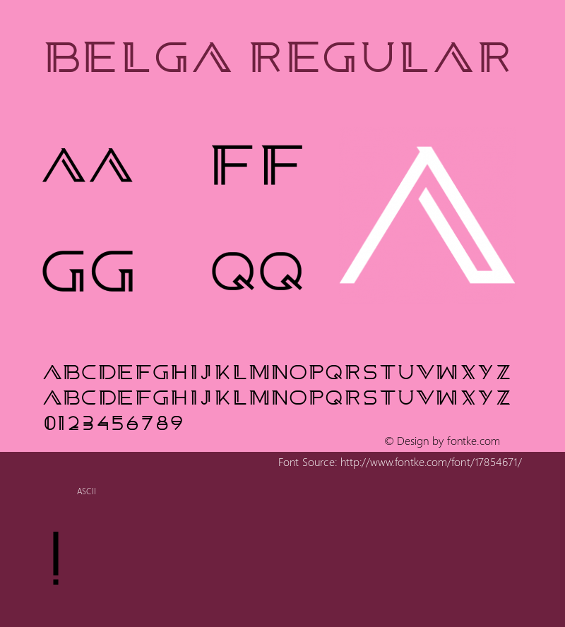 Belga Regular Version 1.000图片样张