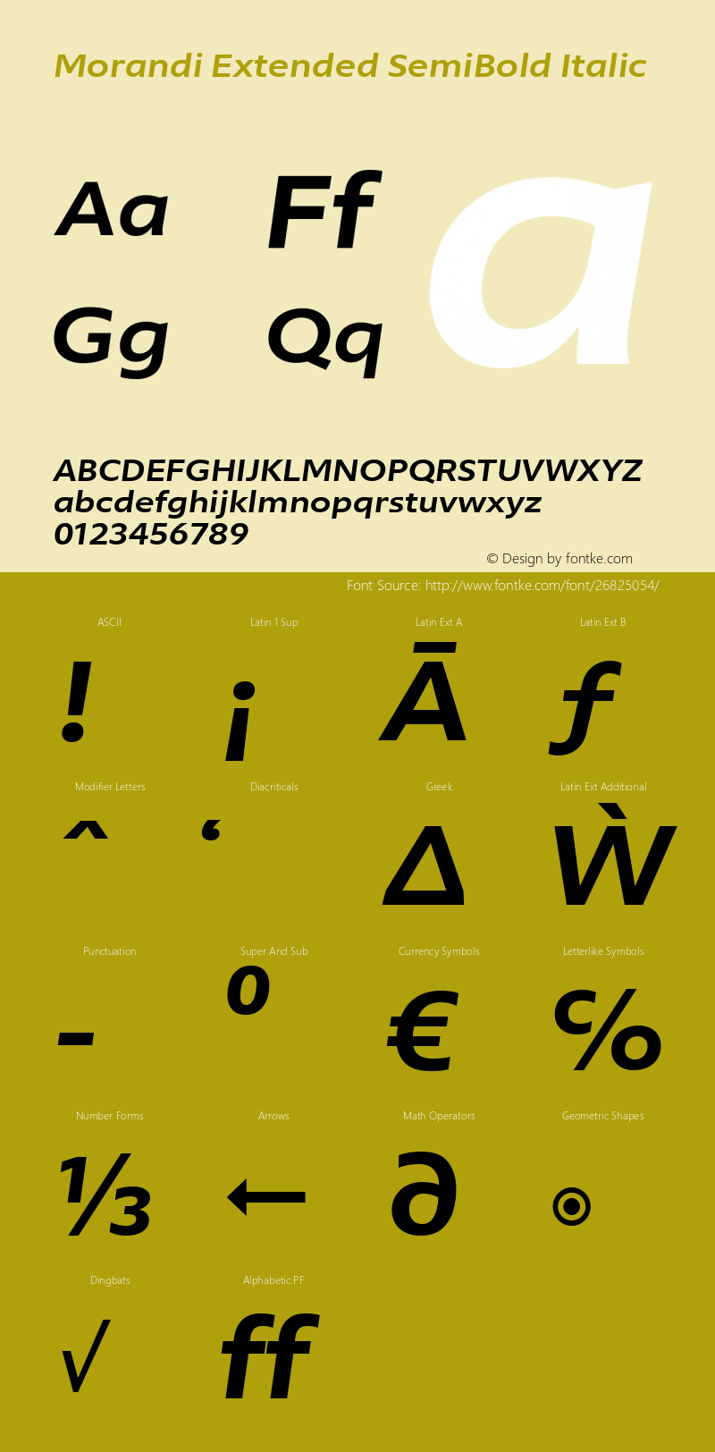 Morandi Ext SemiBold Italic Version 1.20, build 14, gb1060, s3图片样张