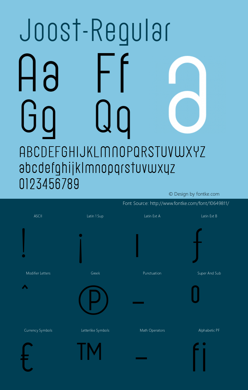 Joost-Regular ☞ Version 2.005;com.myfonts.easy.typeotones.joost.regular.wfkit2.version.3Rbt图片样张