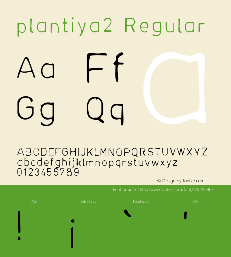 plantiya2 Regular 1999; 1.0, initial release图片样张