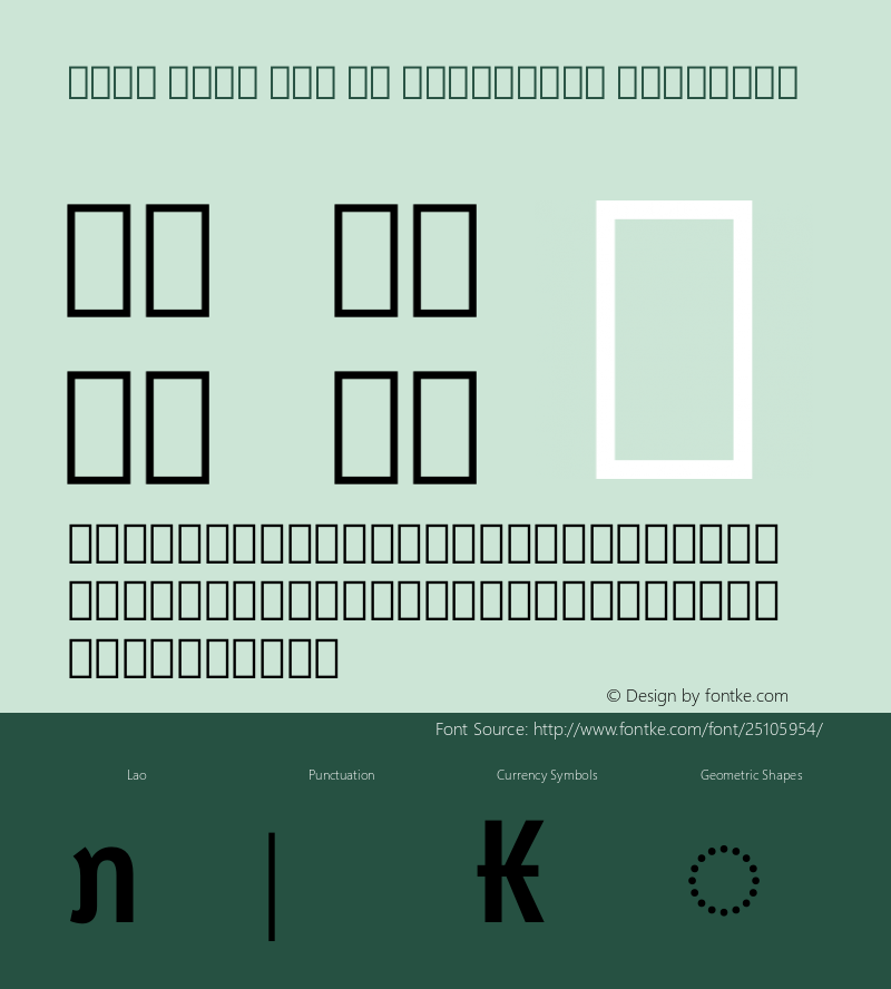 Noto Sans Lao UI Condensed SemiBold Version 2.000图片样张