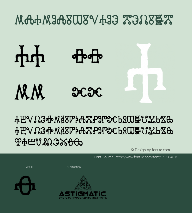 GlagoliticAOE Medium Version 001.000图片样张