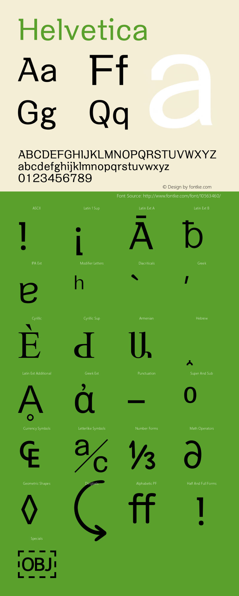 Helvetica 细体 9.0d4e1图片样张
