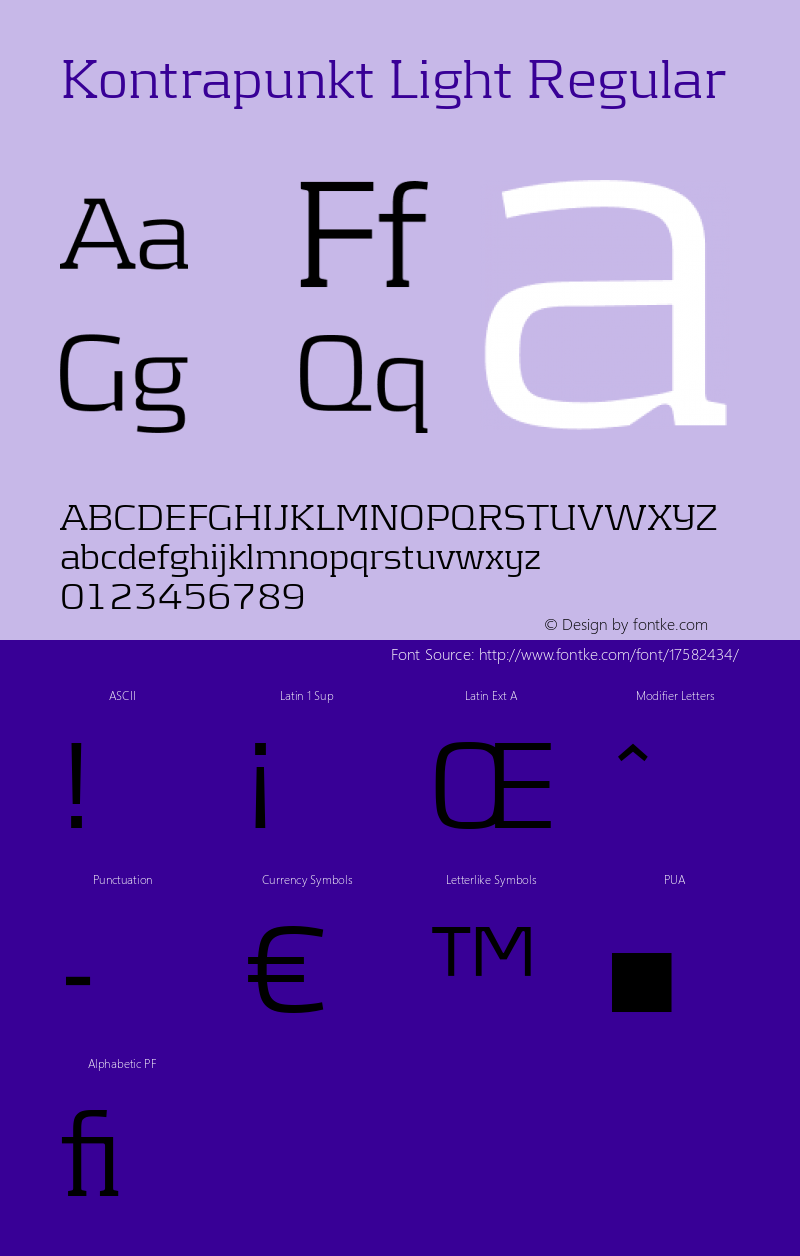 Kontrapunkt Light Regular Version 001.000图片样张