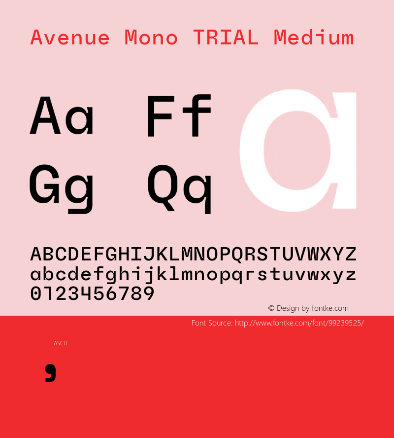 Avenue Mono TRIAL Medium Version 0.005图片样张
