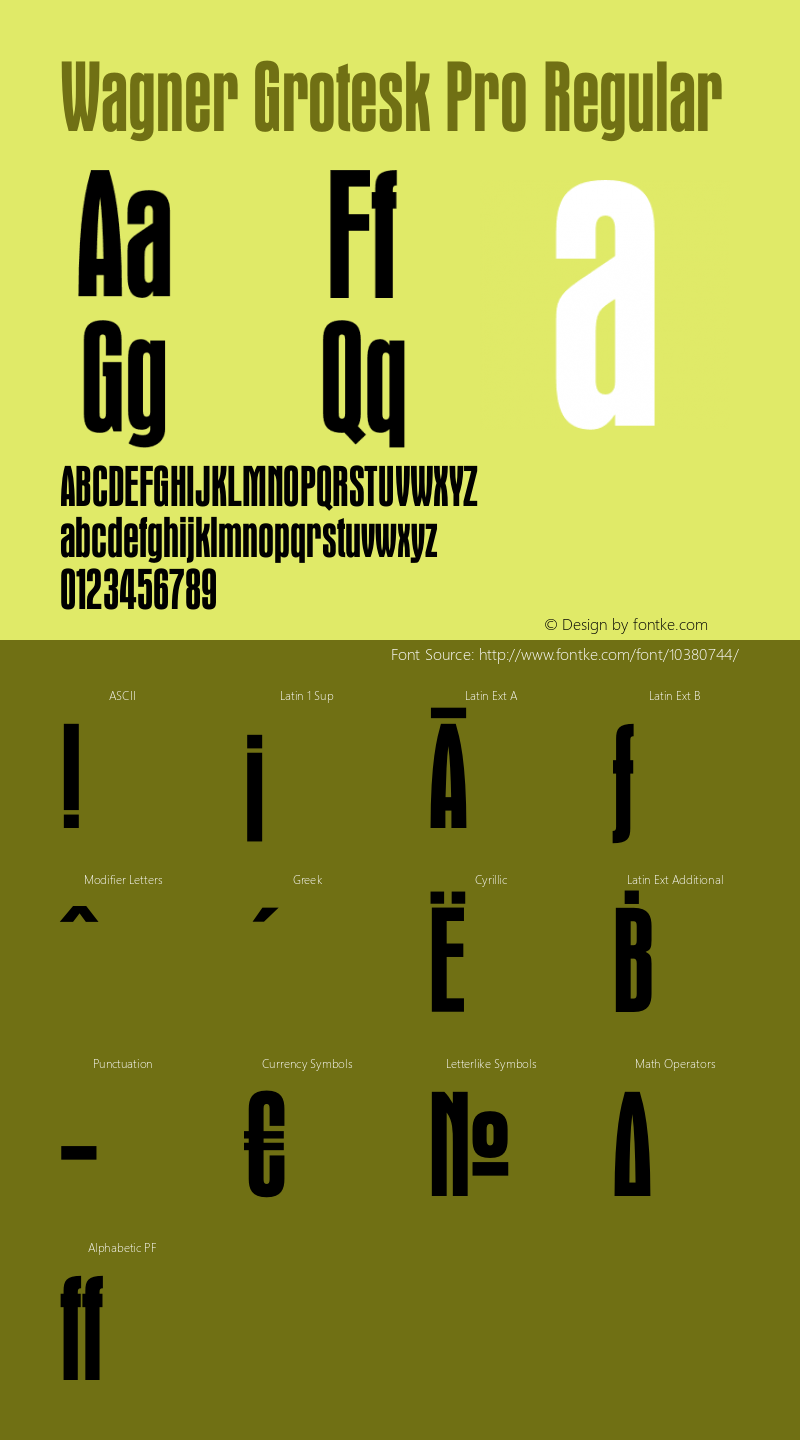 Wagner Grotesk Pro Regular Version 1.000图片样张