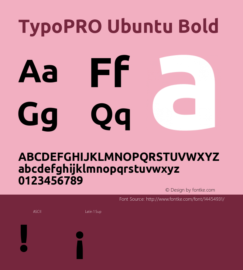 TypoPRO Ubuntu Bold Version 0.80图片样张