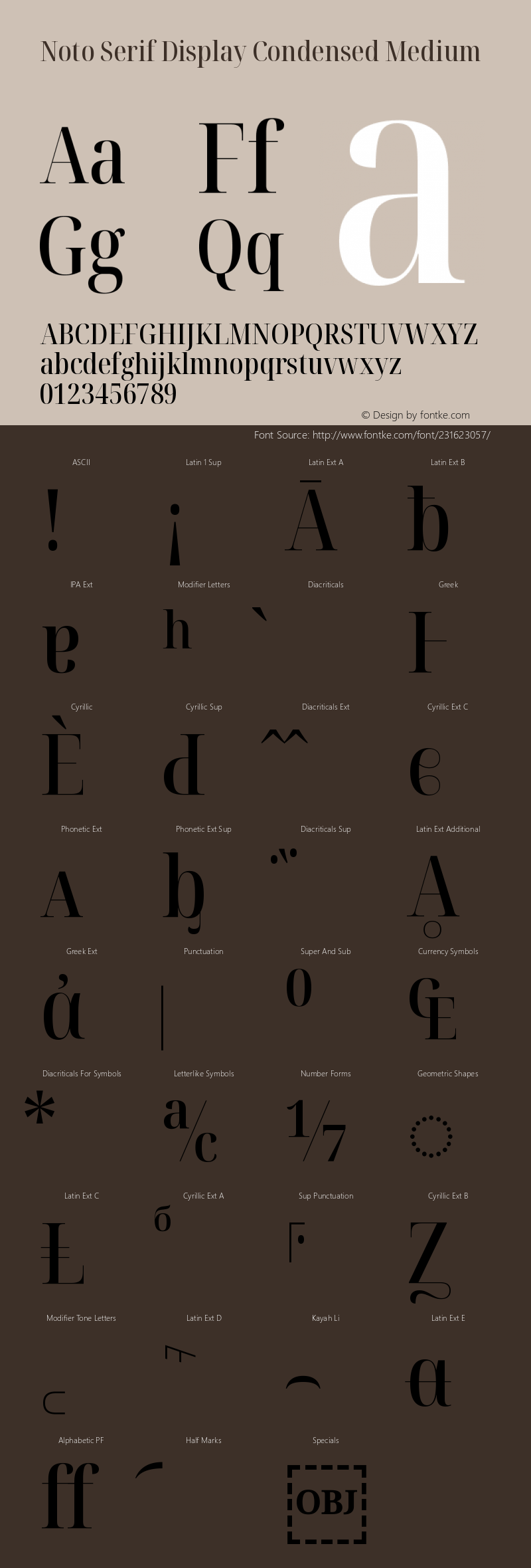 Noto Serif Display Condensed Medium Version 2.003图片样张