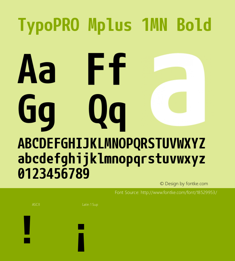 TypoPRO Mplus 1MN Bold Version 1.062图片样张